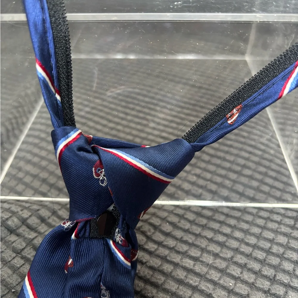 Lord & Taylor Boys' Blue Football Patterned Silk Tie